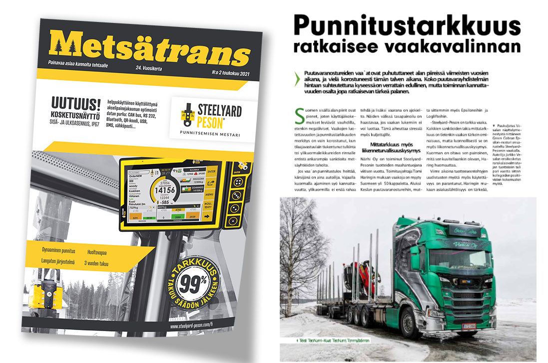 Steelyard Peson fait la une de la presse finlandaise !